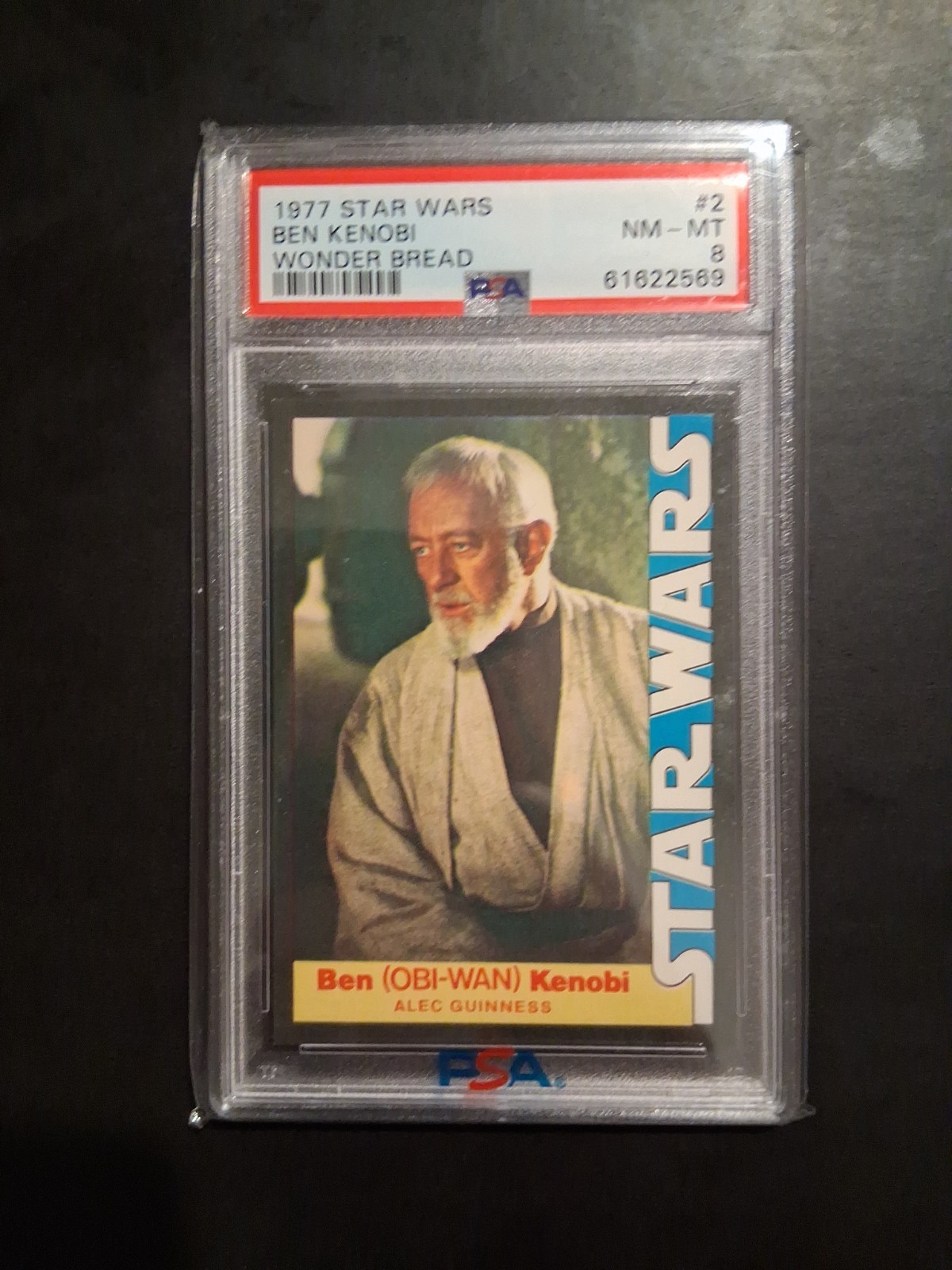 1977 STAR WARS WONDER BREAD #2 Ben (OBI-WAN) Kenobi PSA 8