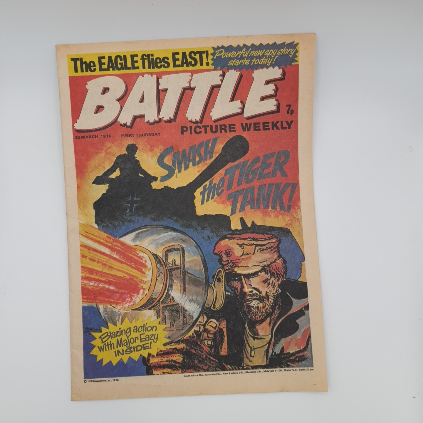 Vintage BATTLE And Valiant Comic 20th March 1976 IPC Magazines Ltd. 