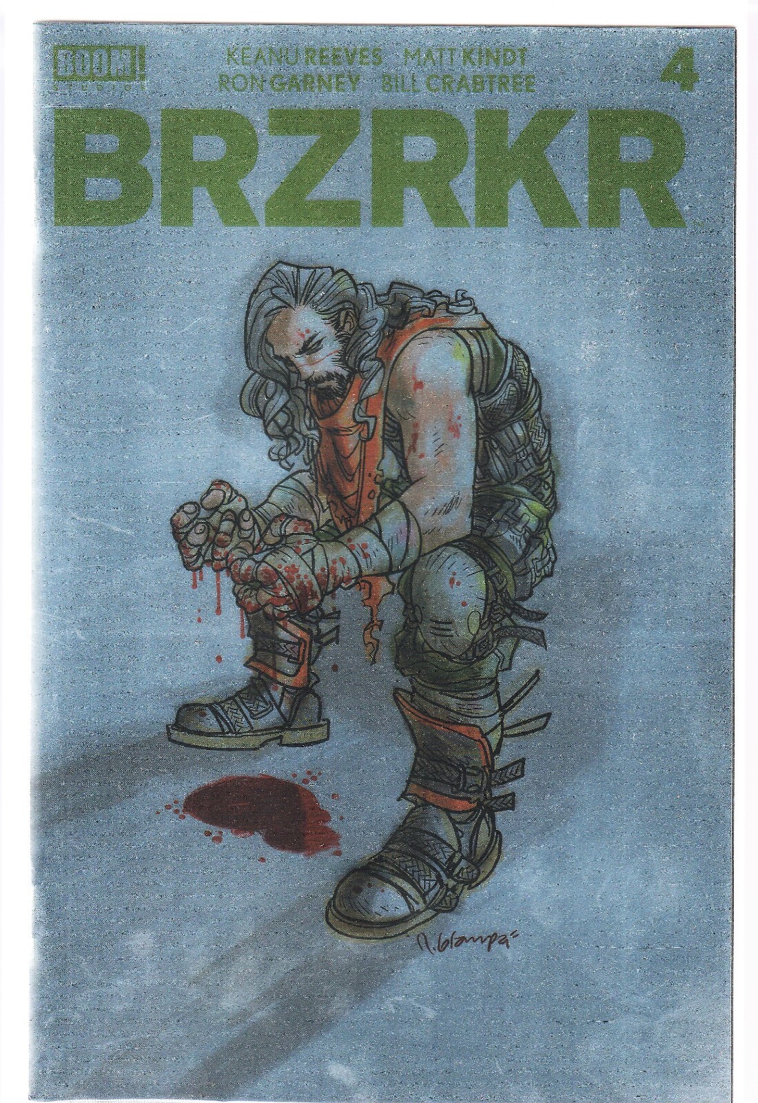 Vendita: BRZRKR #4 (2021) VARIANTE GRAMPA FOIL ~ KEANU REEVES / RON GARNEY ~ NON LETTO NM