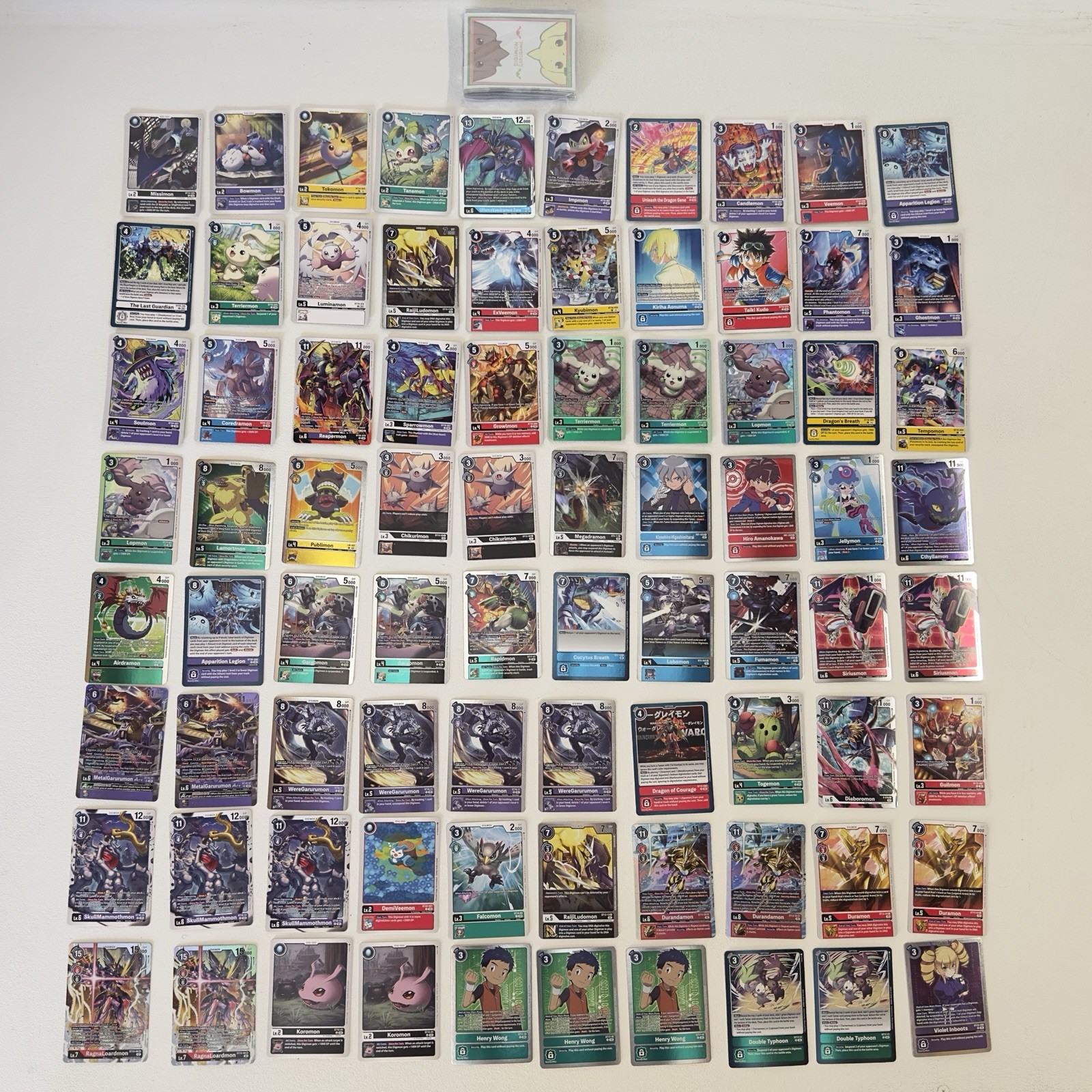 ENORME lotto giochi di carte digimon ccg - con carte foil P SR R