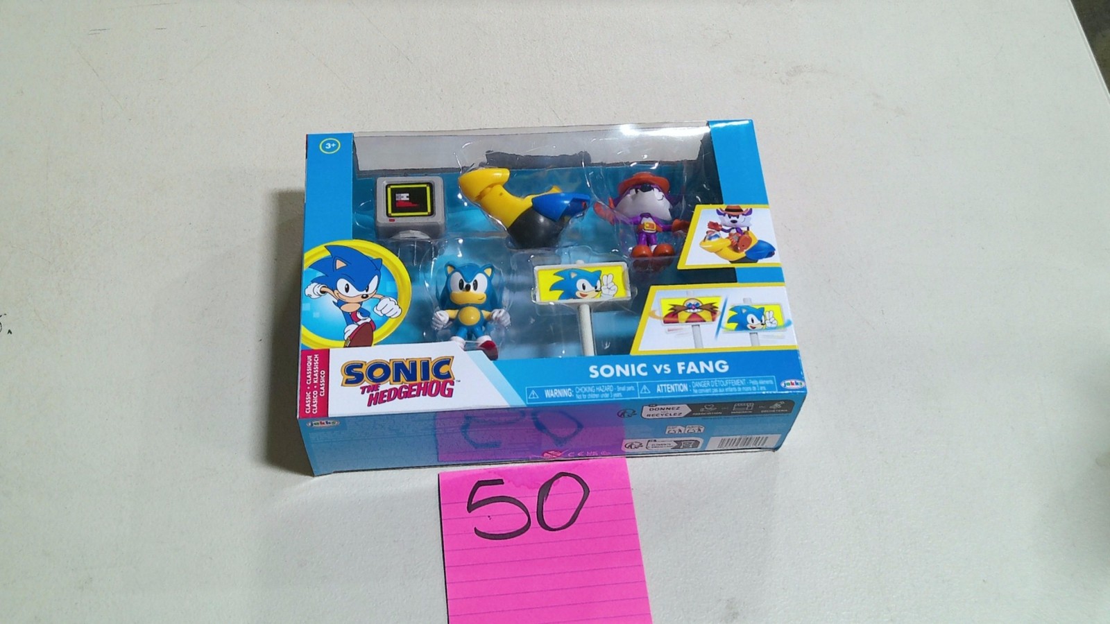 SEGA Sonic Il Riccio Vs Zanna Set Figure Giocattolo In Scatola Blu Originale Nuovo