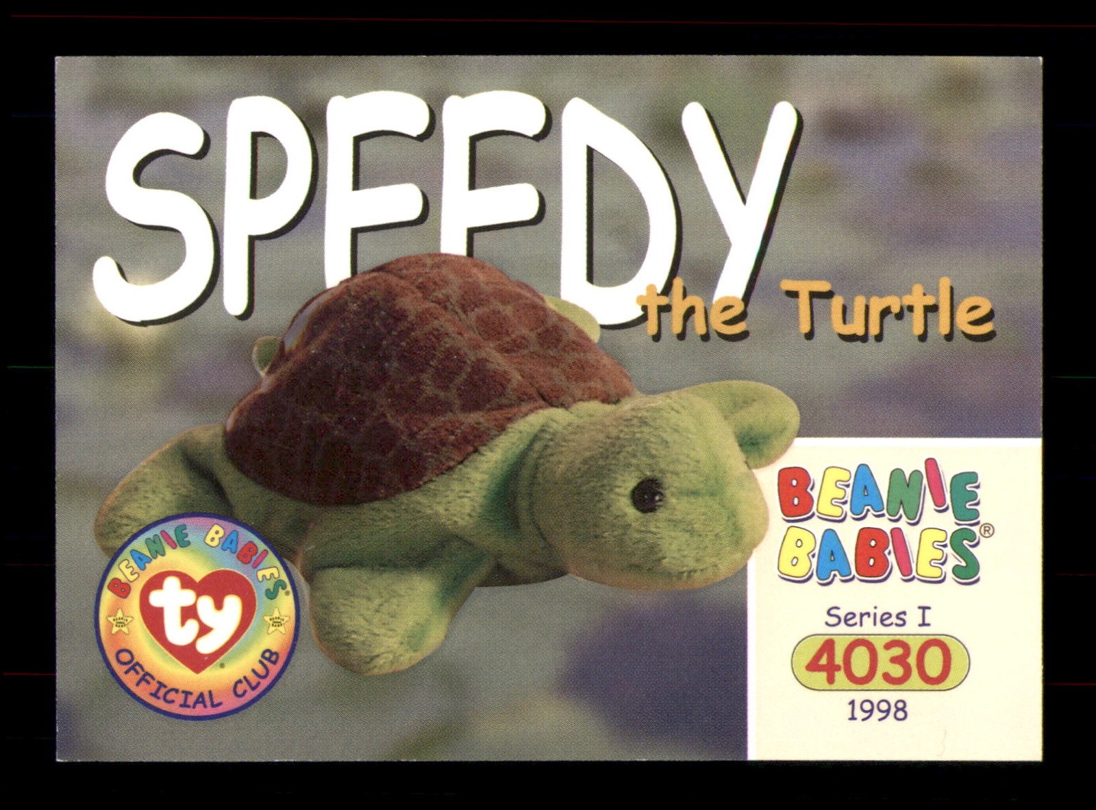 Speedy La Tartaruga 123 Ritirato Serie I 1998 TY Beanie Baby Trading Card