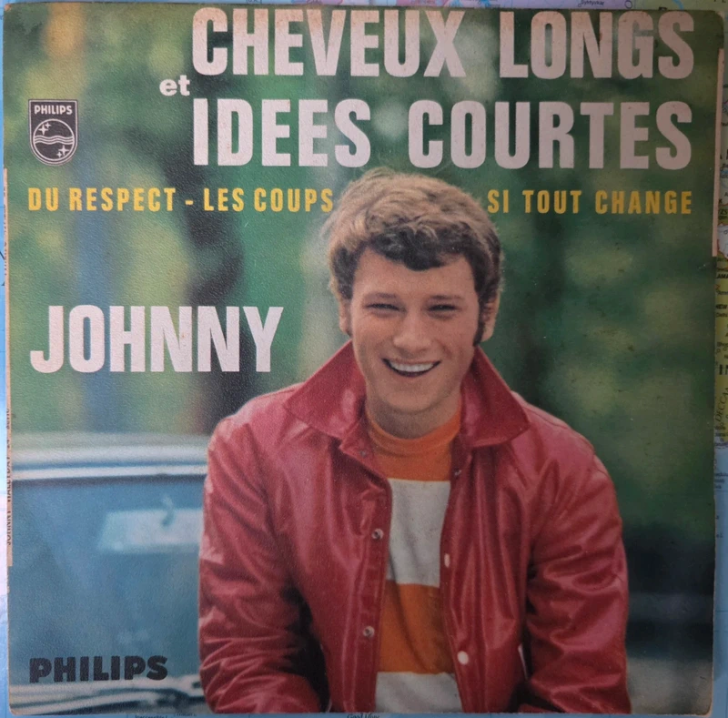 Vinyle 45 tours Johnny Hallyday - Cheveux longs et idées courtes - 1966