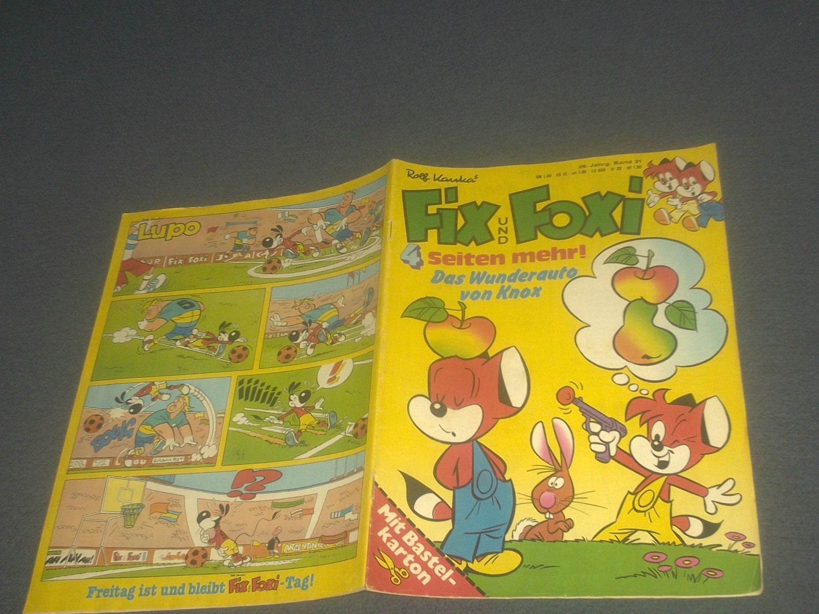 FIX E FOXI FUMETTO QUADERNO 26° ANNO VOLUME N.31 + SCATOLA FAI DA TE + CALENDARIO POSTER
