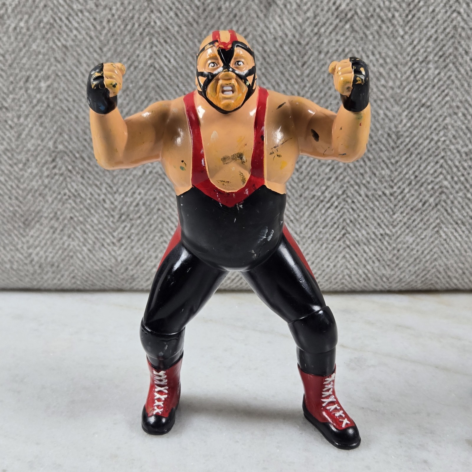 Modellino vintage anni 90 WCW Galoob Vader 7" - Big Van Vader (bianco Leon)