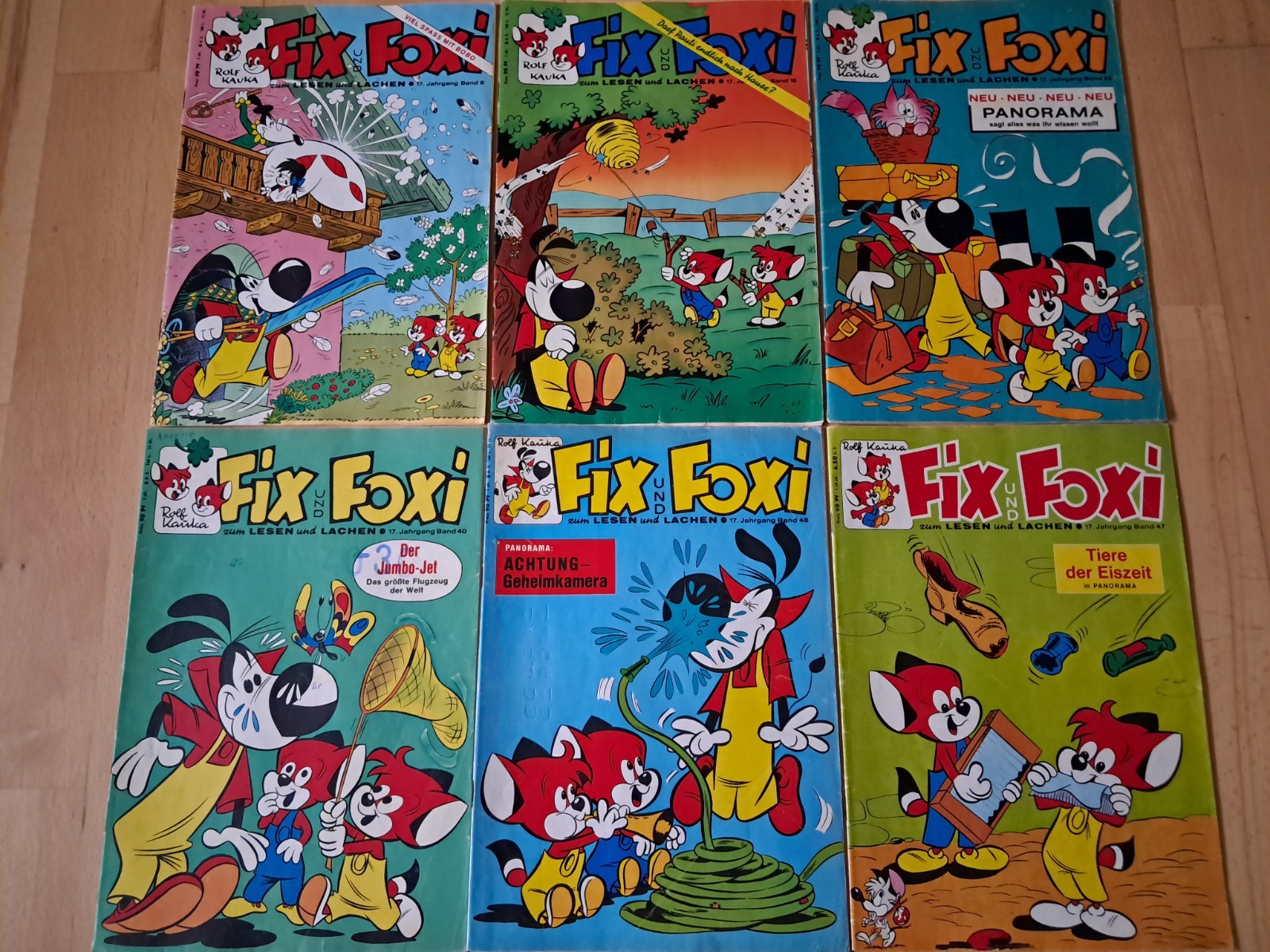 Fix + Foxi 17° anno n.8, 15, 22, 40, 46, 47 - Raccolta 6 fumetti del 1969