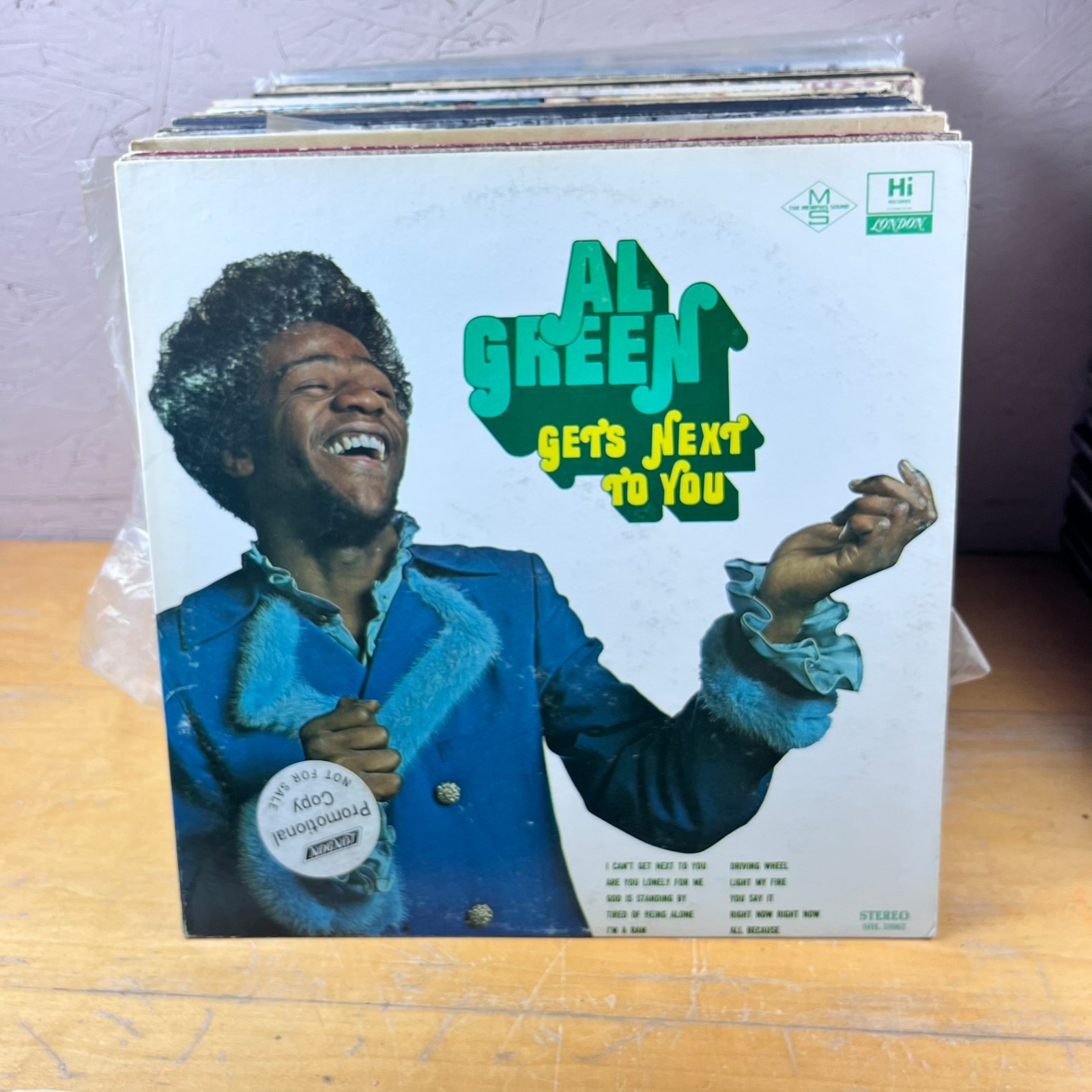AL GREEN Gets Next To You LP 1971 Hi SHL 32062 PROMO STICKER Soul Funk