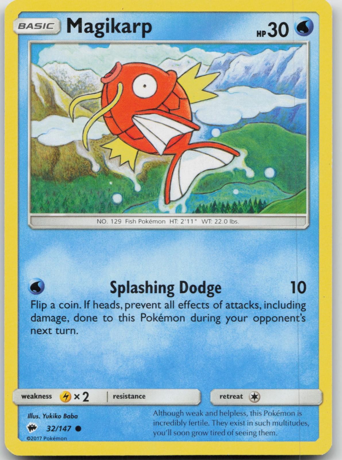 Magikarp 32/147 Ombre Brucianti Comuni Pokemon Giocato Leggermente