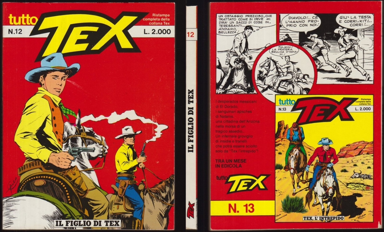 TUTTO TEX 12 IL FIGLIO DI TEX - NOVEMBRE 11/1986 "OTTIMO"