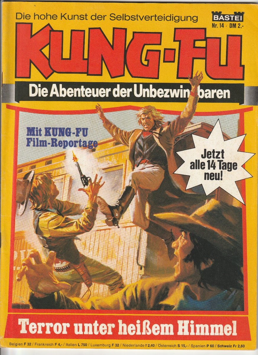 ✪ KUNG-FU #14 Terrore sotto caldo... + parte centrale, Bastei 1976 COMICHEFT TOP Z1