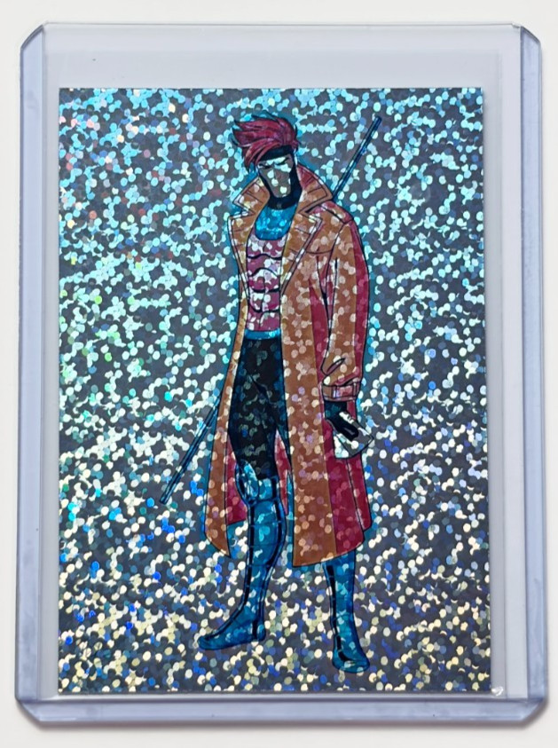 Gambit Limited Edition Artist Signed “X-Men” Refractor Trading Card 1/1