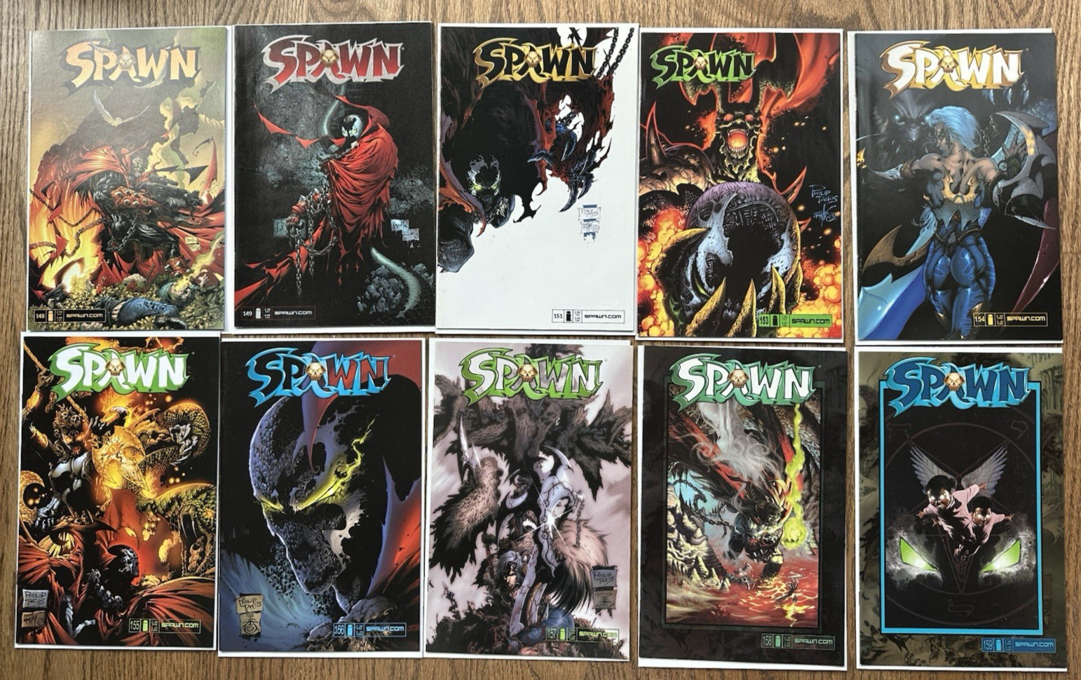 Spawn #148 149 151 153-159 Image 2005 McFarlane lotto di 10 libri avg NM-/NM
