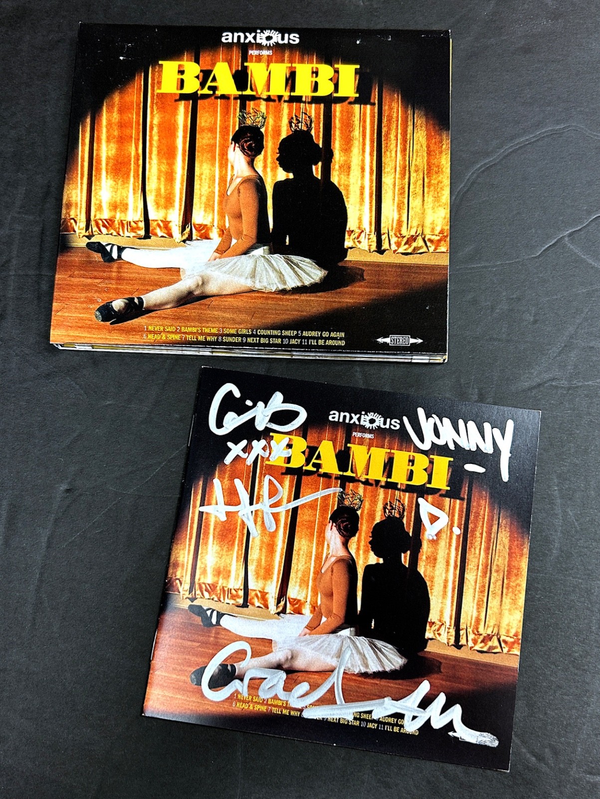 ANXIOUS Bambi CD  with SIGNED BOOKLET autographed