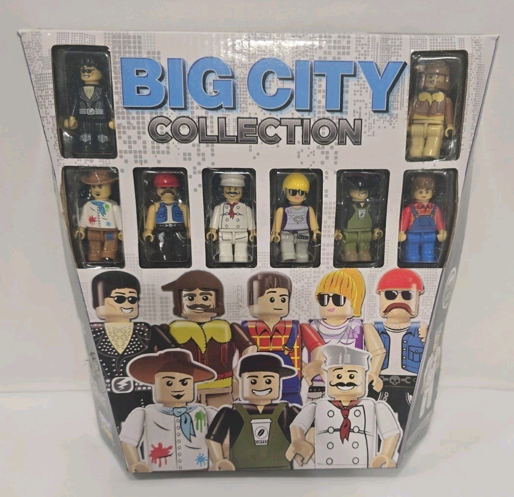 Brik Zone "Big City Collection" 8 Minifigures (Danni alla Scatola) Edizione Limitata