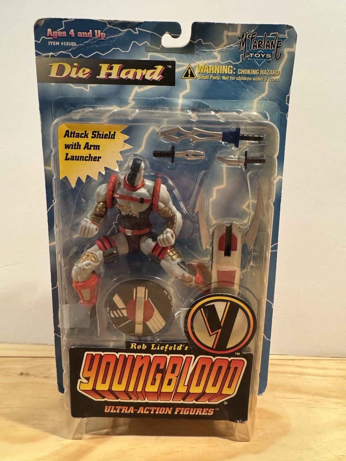 McFarlane Toys Youngblood DIE HARD nuovo su cartoncino sigillato 1995