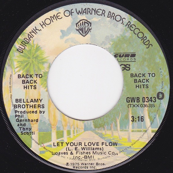 Bellamy Brothers - Let Your Love Flow / Satin Sheets (7", Single) (Very Good Plu