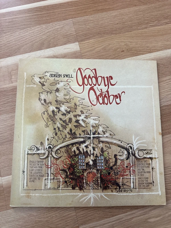 Zeldzame Adrian Snell - Goodbye October elpee (1976 UK CCM)