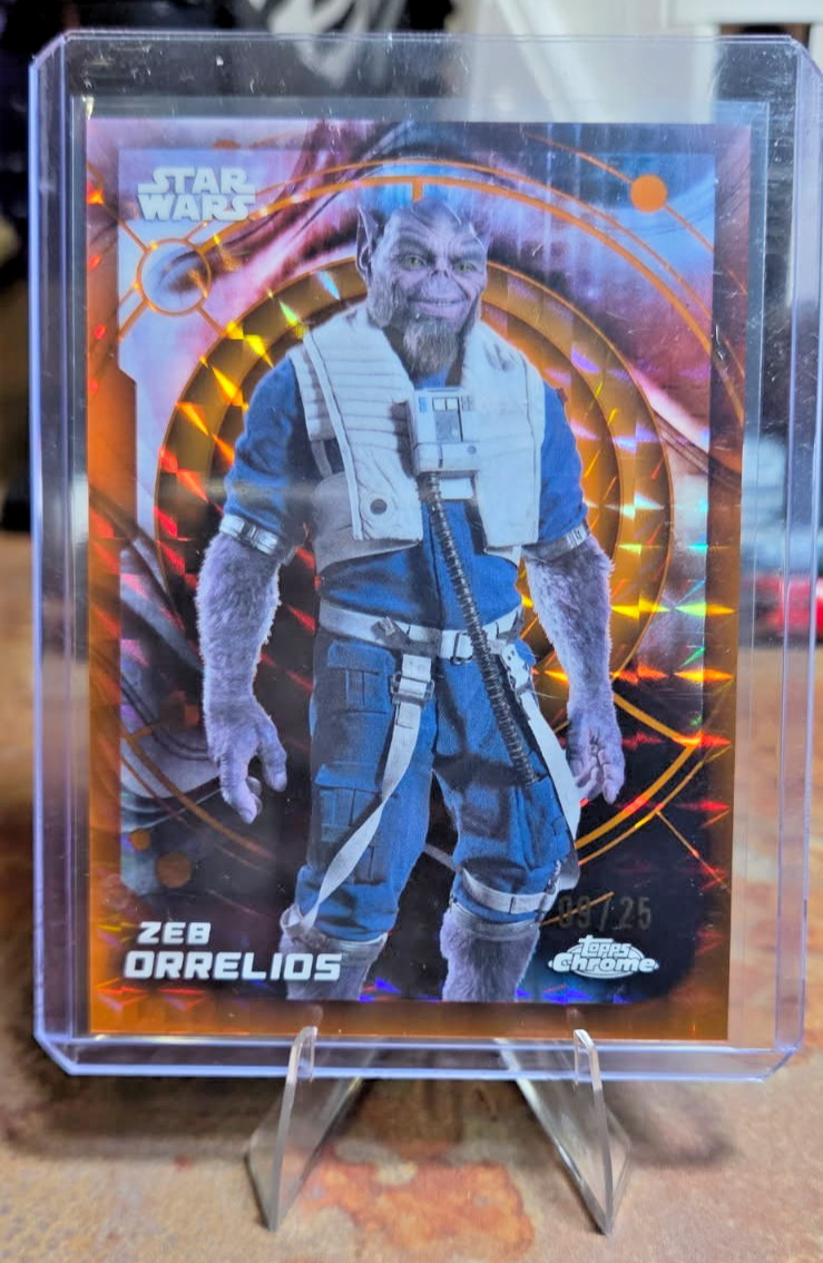 2026 Topps Chrome Star Wars, Orange Geometric of Zeb Orrelios, /25