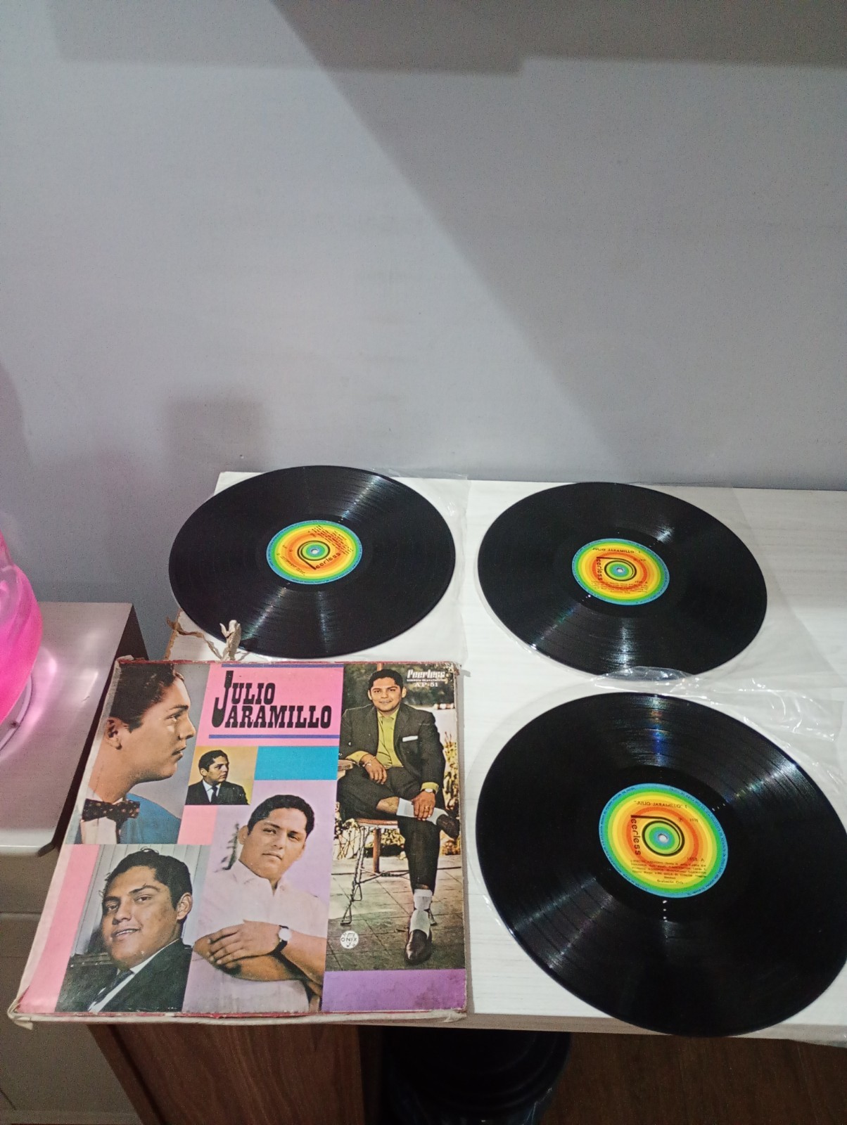 BOX SET 3 LP'S VINYL JULIO JARAMILLO.- EXITOS ( GOOD CONDITION )