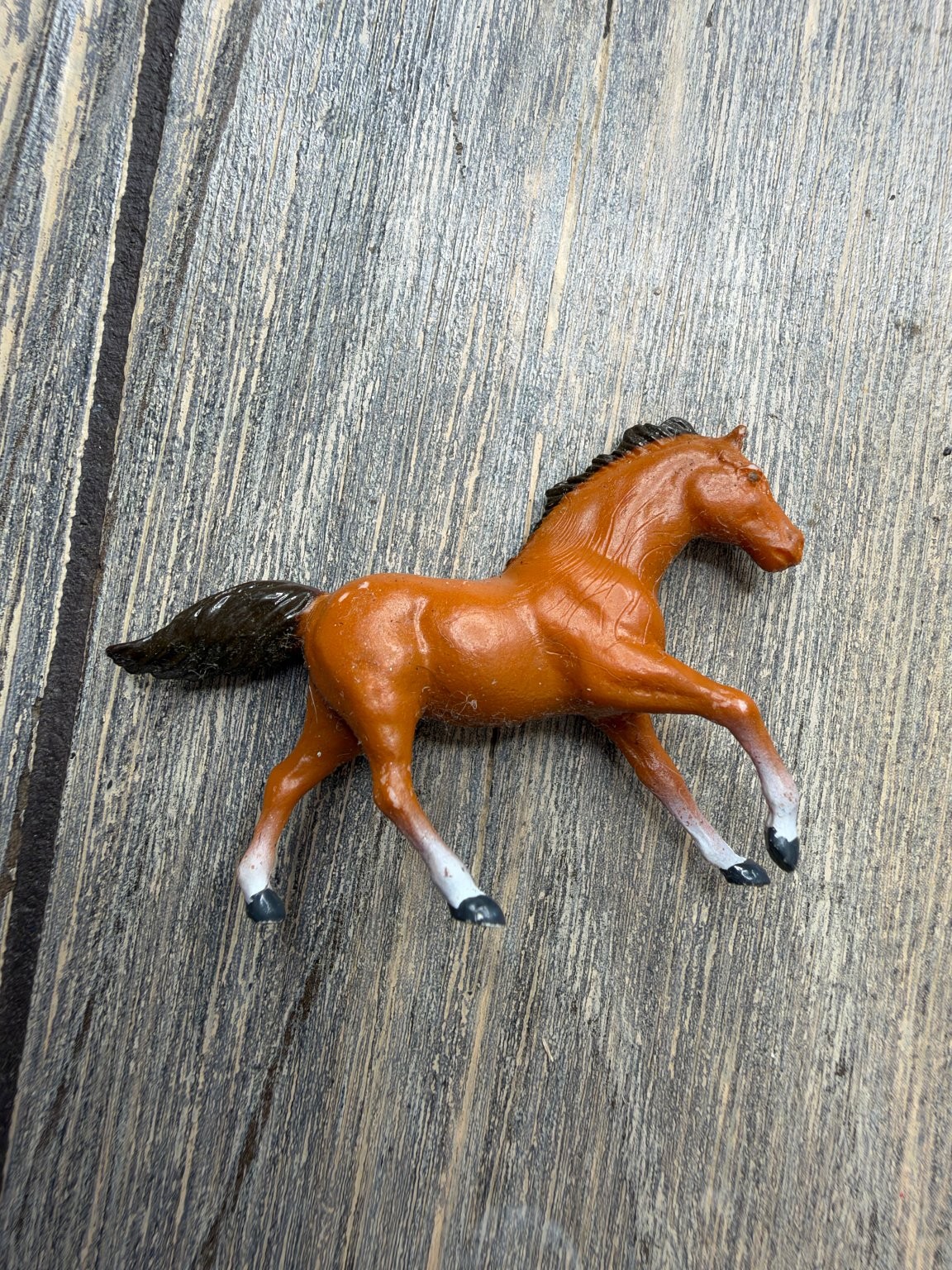 Plastic Bay Horse Figure Giocattolo da Collezione Fattoria Animali Miniatura