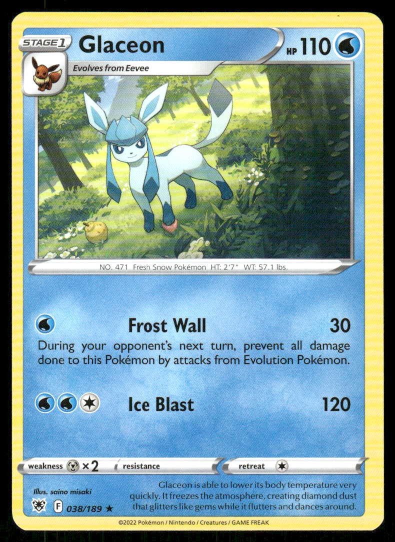 Pokemon Glaceon Radianza Astrale 038/189 R quasi nuovo/m