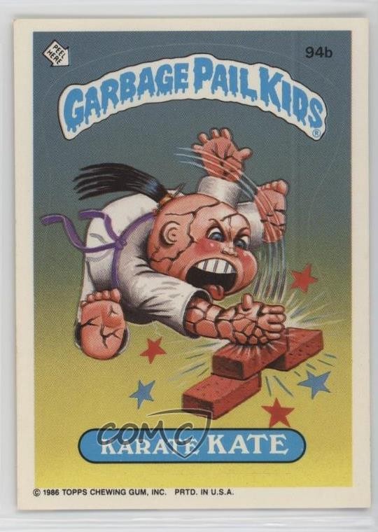 1986 Topps Garbage Pail Kids Series 3 Karate Kate (Copyright on Front) #94b 12zm