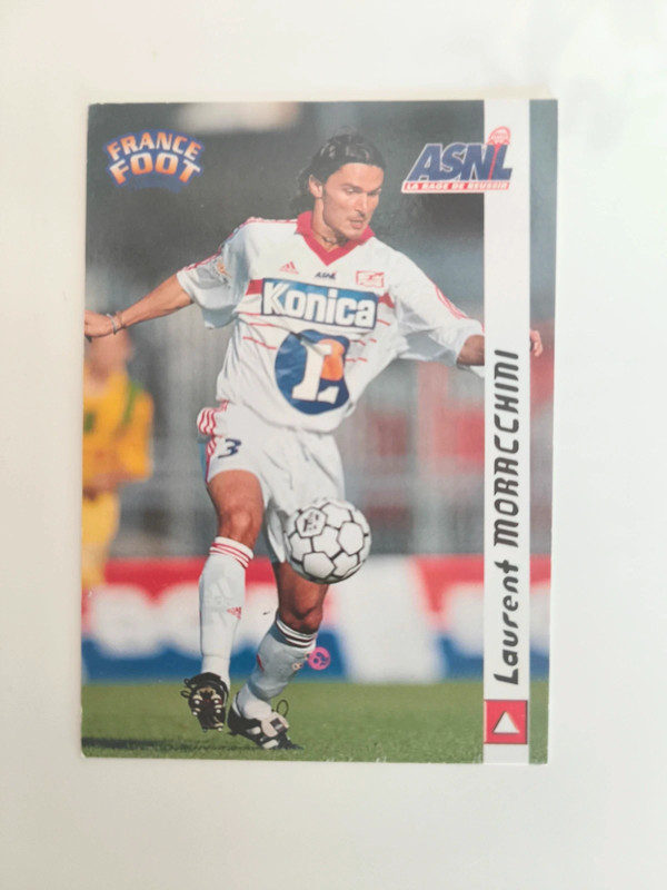 Carte football collection Laurent Marocchini ASNL Nancy Lorraine club football nancéien foot D1