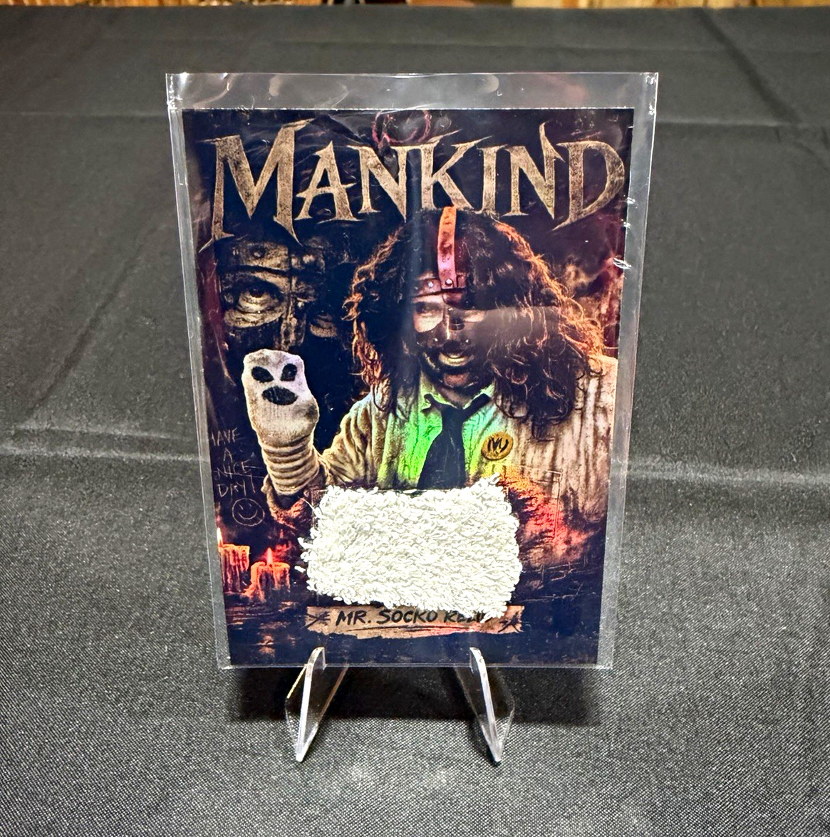Kroon Kustoms WWE Mankind Mr. Socko Costume Relic Card MR. SOCKO 2023
