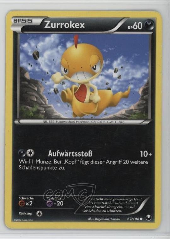 Scraggy German Pokemon Black & White Dark Explorers #