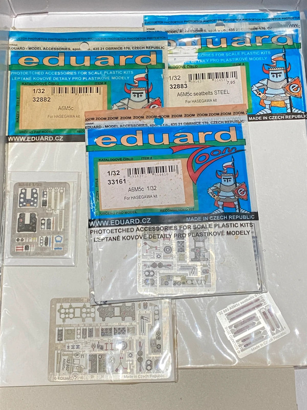Lote de fotograbados Eduard 1/32 Zero y Shoki