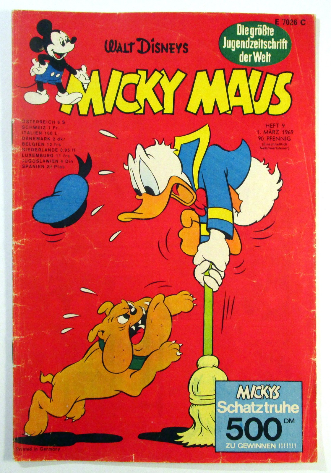 Topolino 1969 fascicolo 9 del 1 marzo 1969 ok Walt Disney originale casa editrice Ehapa