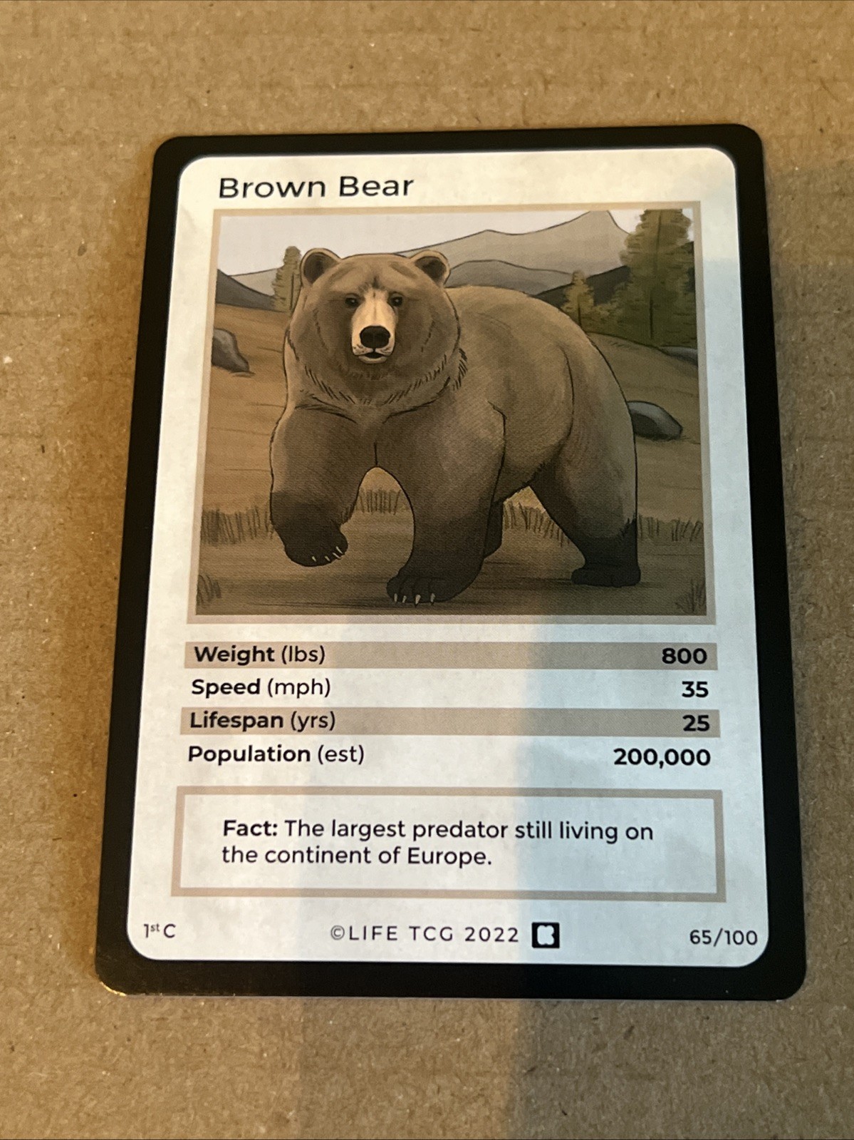 Life TCG Kickstarter 2022 1° Edizione Orso Marrone 65