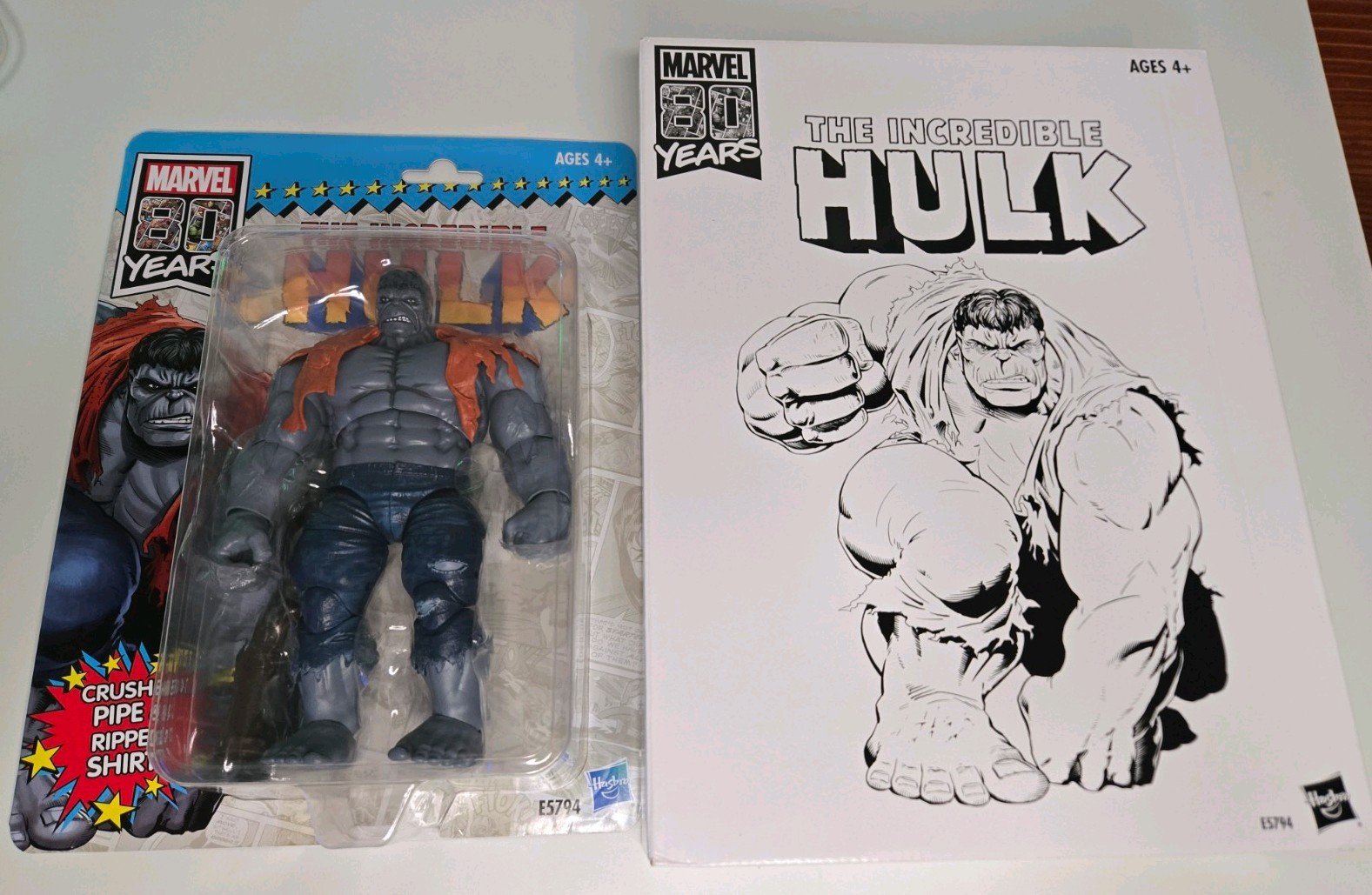 Marvel Legends 80th Anniversary Retro Card Gray Hulk Figura Scala 6" Hasbro Nuova