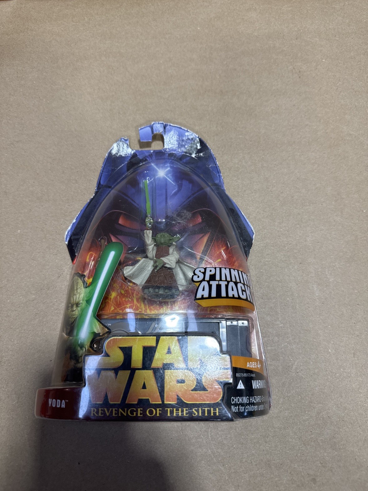 Star Wars La Vendetta dei Sith Yoda Spinning Attack 2005 Carta Sigillata Danni
