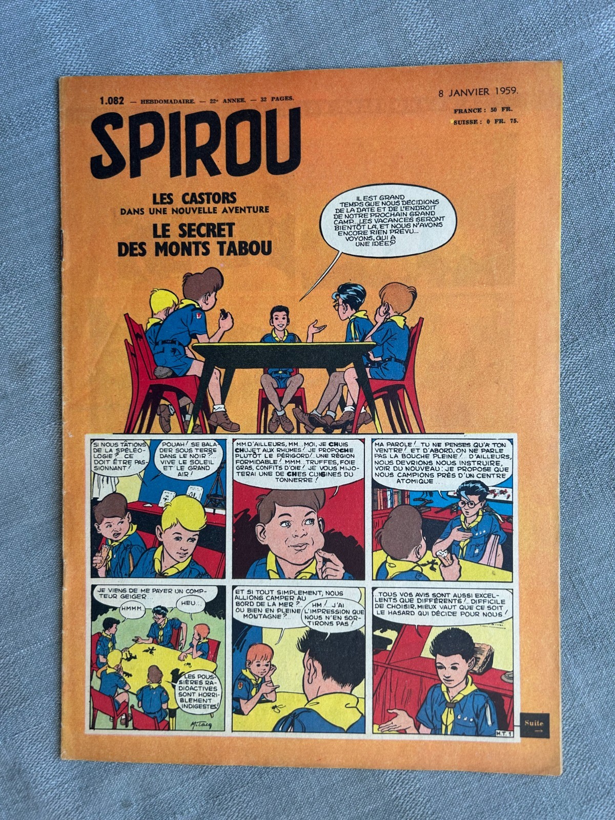 HEBDO SPIROU N°1082 1959 IN BUONE CONDIZIONI