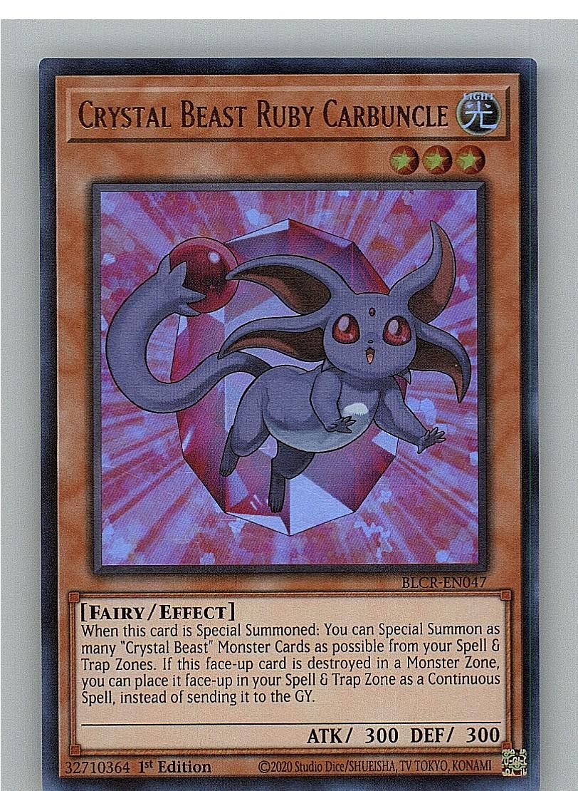 Cristallo Bestia Rubino Carbuncolo BLCR-EN047 Yu-Gi-Oh 1° Edizione LP