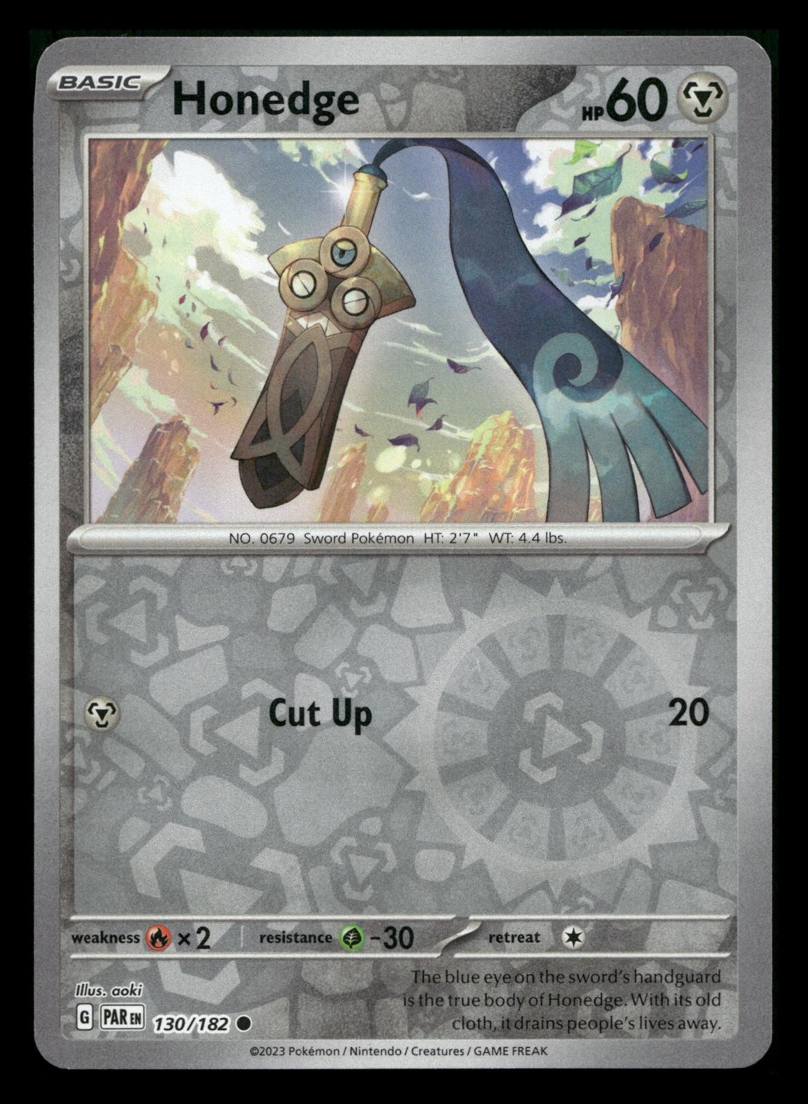 HONEDGE 130/182 COMMON REVERSE HOLO PARADOX RIFT POKEMON NEAR MINT
