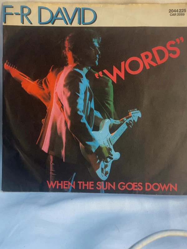 F-R David - Words / When The Sun Goes Down (Vinyl Single)