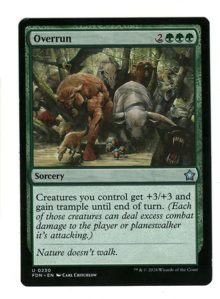 Overrun 230 Uncommon Foundations Magic: The Gathering Near Mint