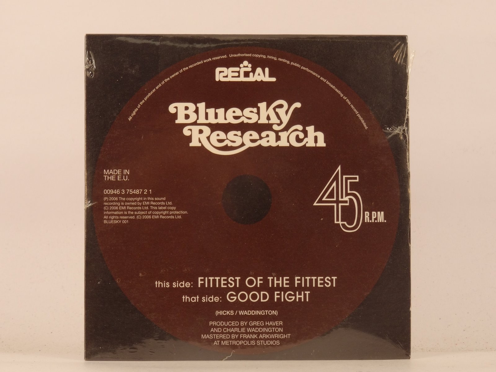 BLUE SKY RESEARCH FITTEST OF THE FITTEST (L46) 2 Track Promo CD Single plus Card