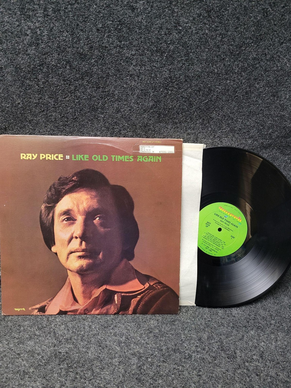 Vintage Ray Price Like Old Times Again 12" Black Vinyl LP Myrrh 1974 Country