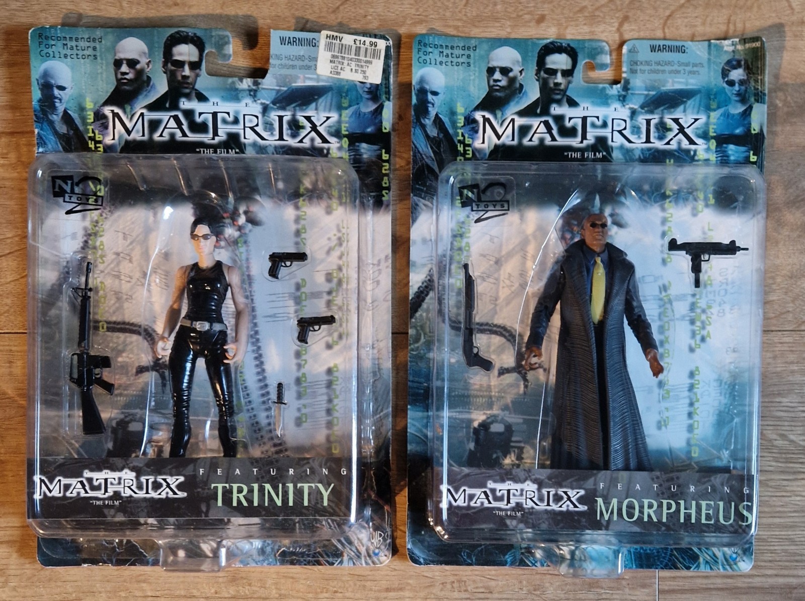 The Matrix Trinity & Morpheus Sealed Figures 1999 Warner Bros
