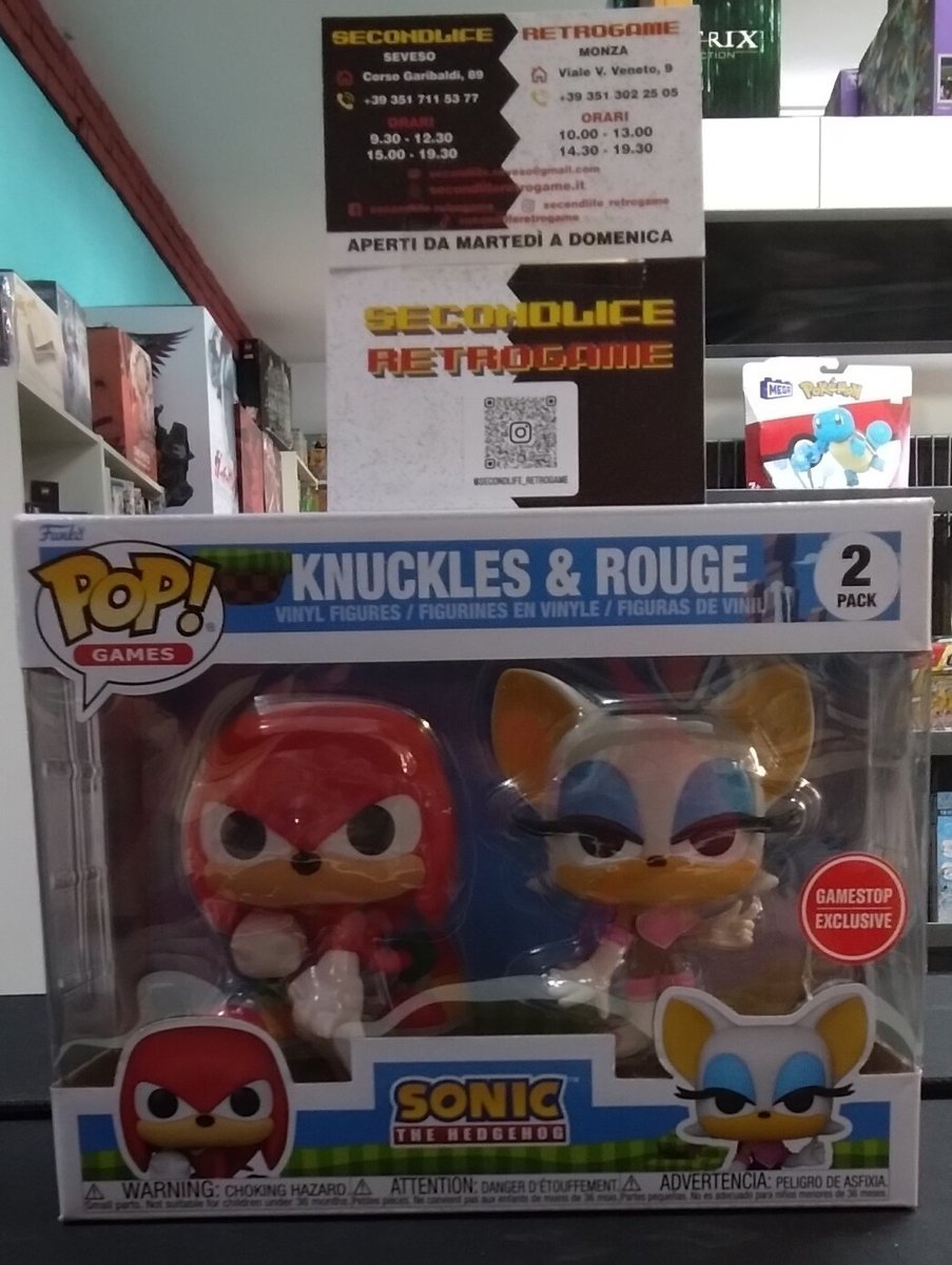 FUNKO POP KNUCKLES & ROUGE 2 PACK CONDIZIONI FOTO
