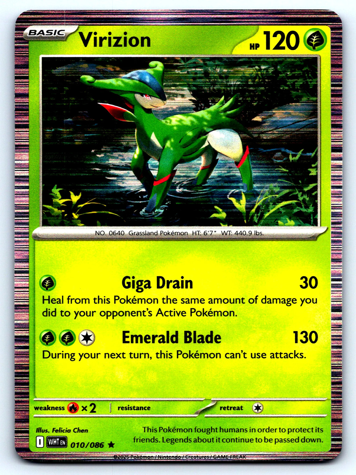 Carta Pokemon Virizion White Flare #10 normale quasi nuova