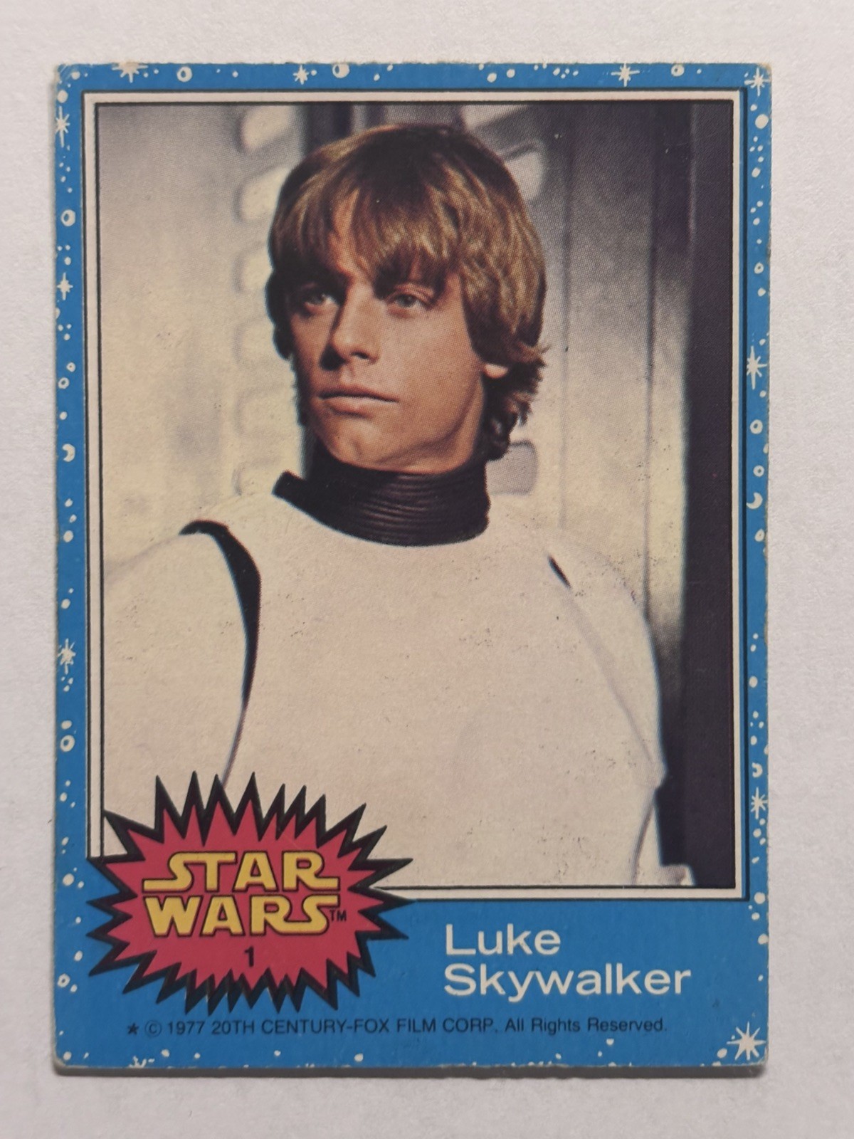 Carta Topps Star Wars Serie 1 Luke Skywalker Rookie 1977