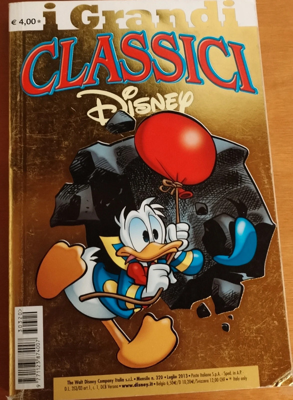 Fumetto I grandi classici Disney num 320 luglio 2013