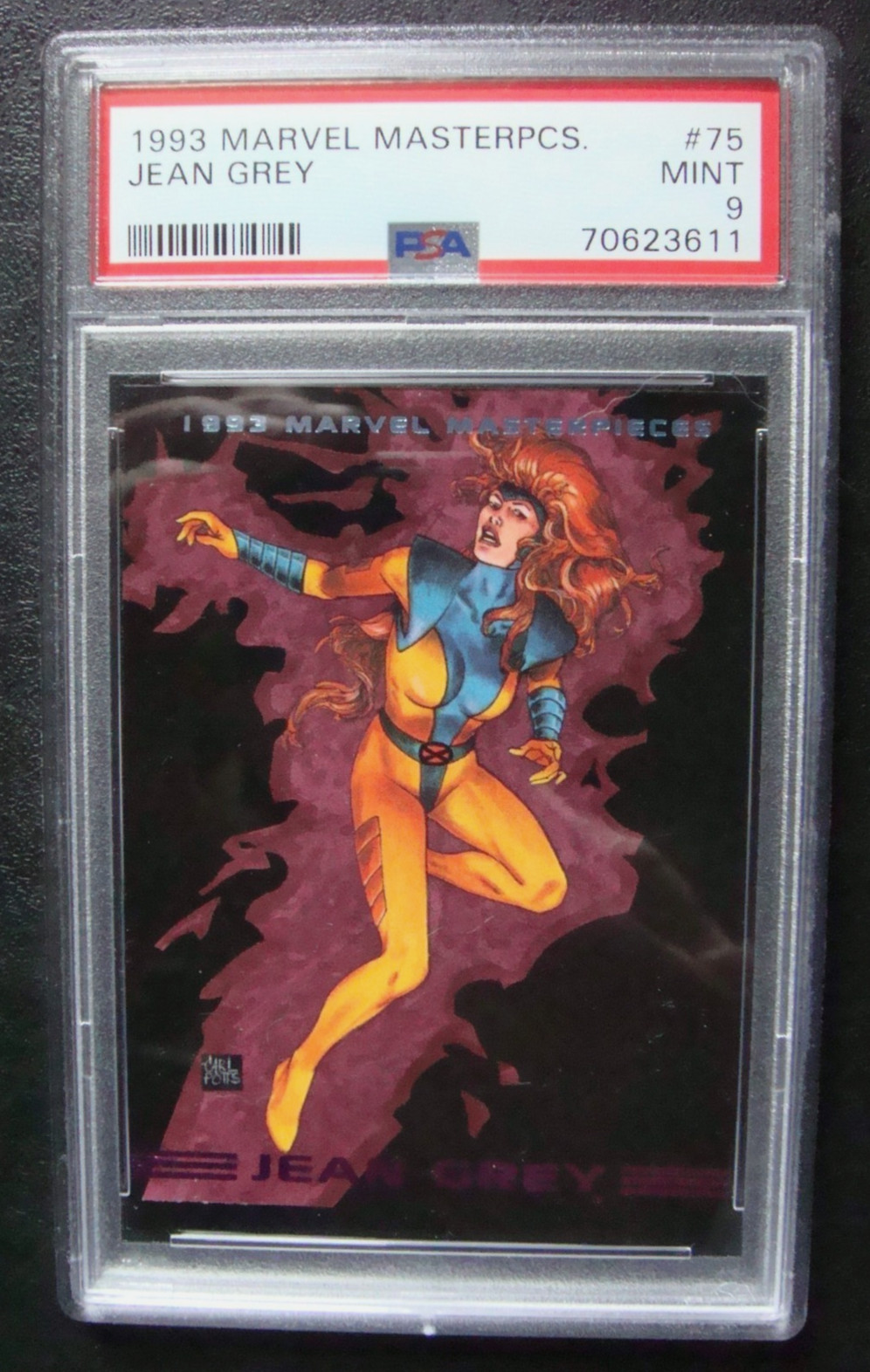 1993 Marvel Masterpieces #75- JEAN GREY *COME NUOVO 9* BELLA CARTA MARVEL CLASSIFICATA