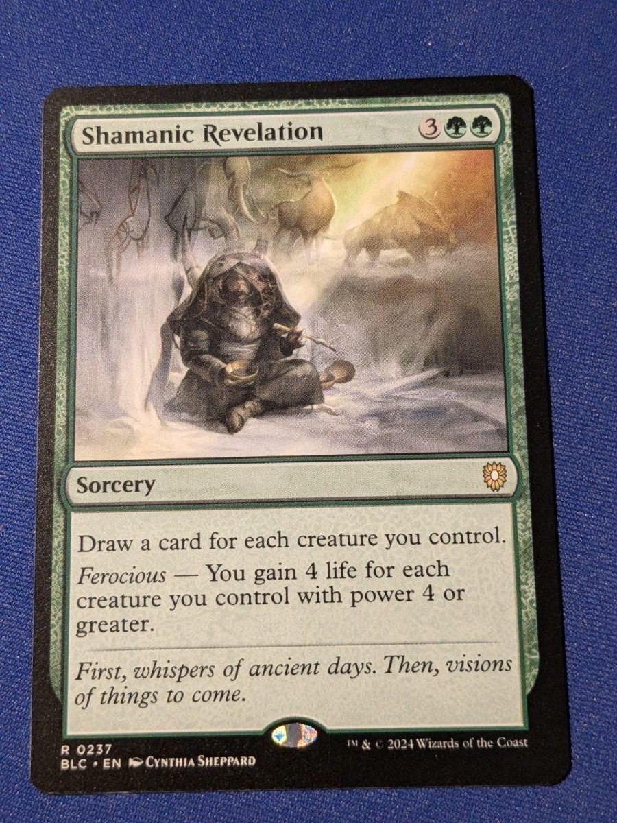 Shamanic Revelation Bloomburrow Commander #237 quasi nuovo MTG
