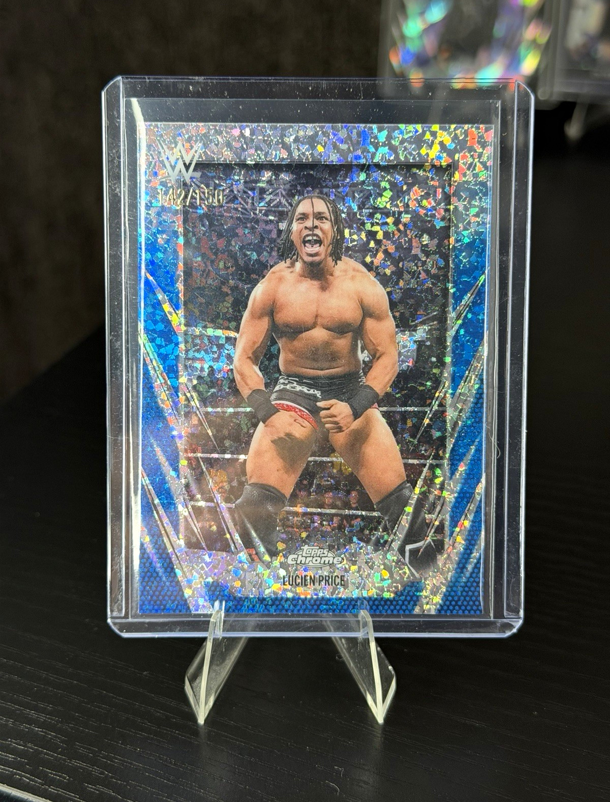 2026 WWE Topps Chrome NXT Lucien Price #107 Blue Mini Diamond /199
