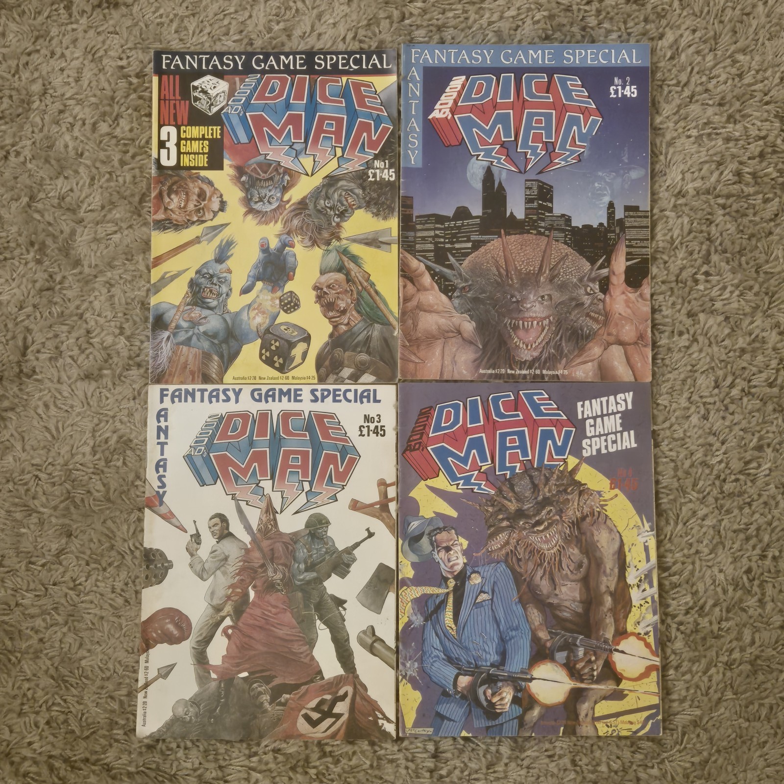 2000AD Dice Man comics 1, 2, 3, 4 - set of 4 issues Fantasy Game Special